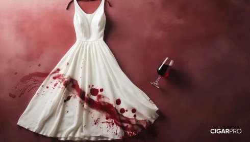 Платье и бокал вина