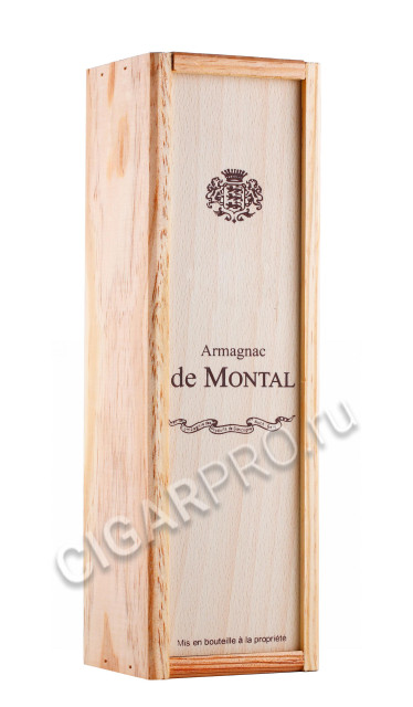 деревянная упаковка арманьяк bas armagnac de montal 1984 years 0.2л