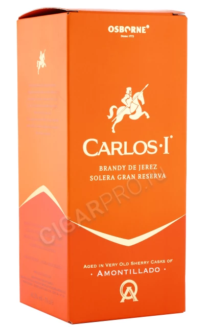 Подарочная коробка Бренди де Херес Карлос I Амонтилладо 0.7л