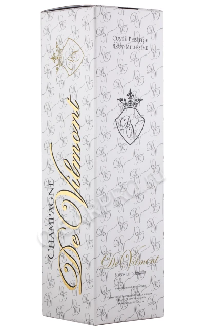 Подарочная коробка Шампанское Шампань Брют Кюве Престиж Миллезим Де Вильмонт 0.75л