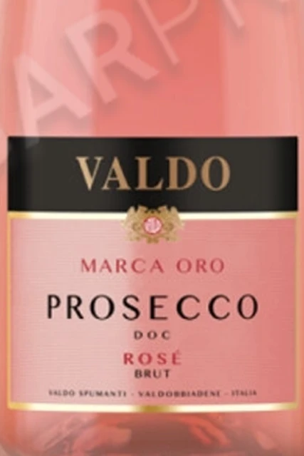 Этикетка Игристое вино Вальдо Марка Оро Просекко Розе Брют 0.75л
