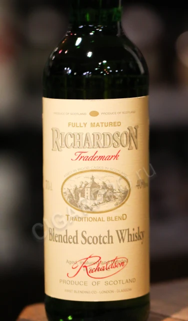 Этикетка Виски Ричардсон 0.7л