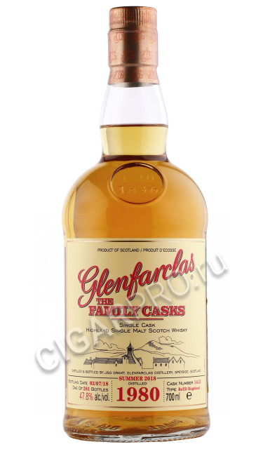 виски glenfarclas family casks 1980г 0.7л