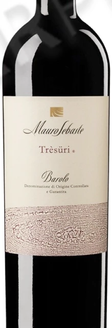 Этикетка вино Мауро Себасте Бароло Трезури