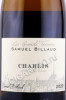 этикетка французское вино samuel billaud chablis aoc 0.75л