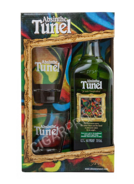 absinthe tunel купить абсент тунел +2стакана набор 0.7 л цена