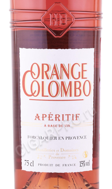 этикетка аперитив aperitif orange colombo 0.75л