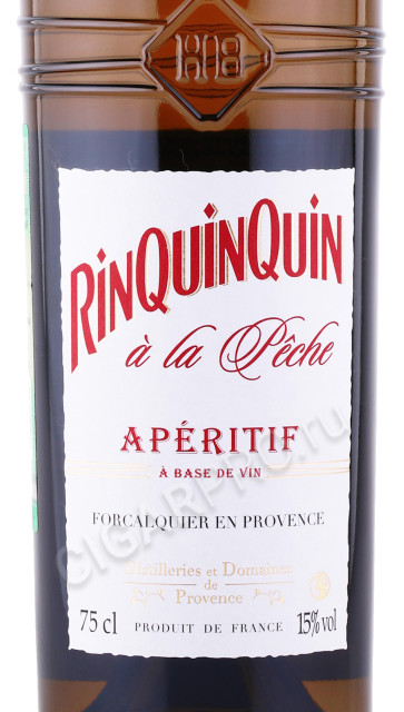 этикетка аперитив rinquinquin peche 0.75л