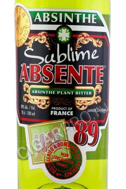 этикетка absente sublime 0.7л