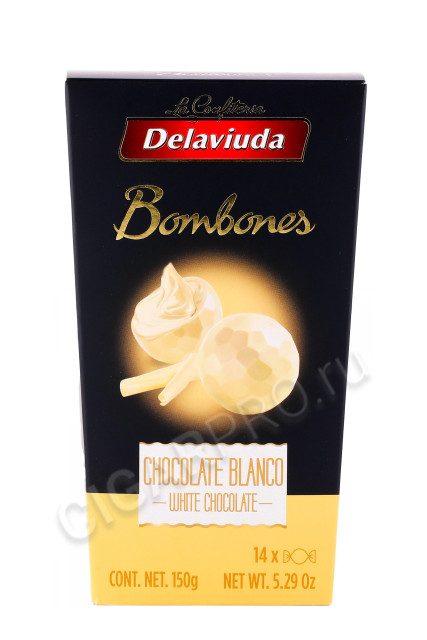 шоколадные конфеты delaviuda из белого шоколада 150г