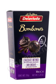 шоколадные конфеты delaviuda горький шоколад без сахара 150г