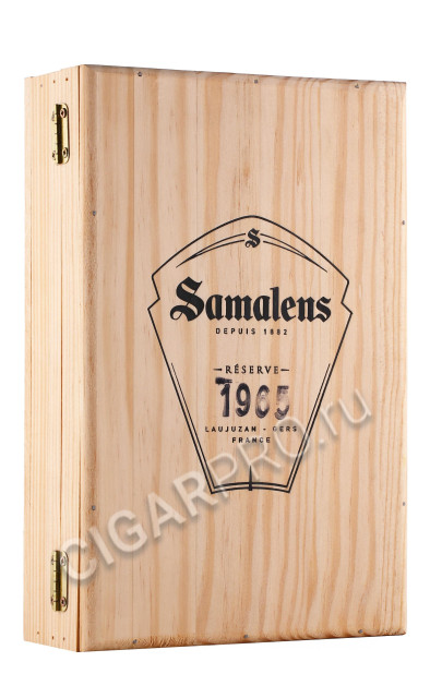 деревянная упаковка арманьяк samalens millesime 1965 years 0.7л