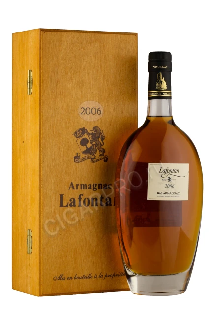 Lafontan Millesime 2006 years Арманьяк Лафонтан Миллезиме 2006 года 0.7л в деревянной коробке