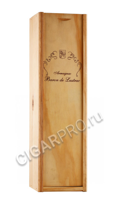деревянная упаковка арманьяк baron de lustrac cepage bacco domaine de manzus 1998 years 0.7л