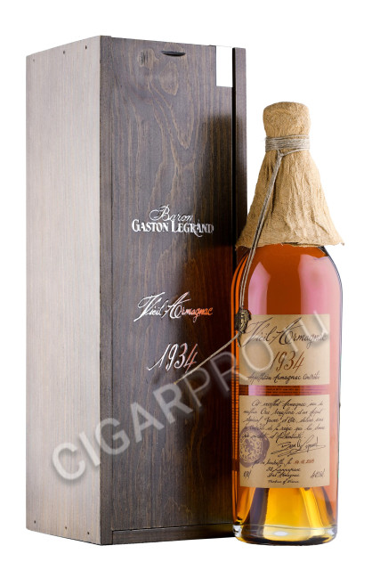 арманьяк baron g legrand bas armagnac 1934 years 0.7л в деревянной упаковке