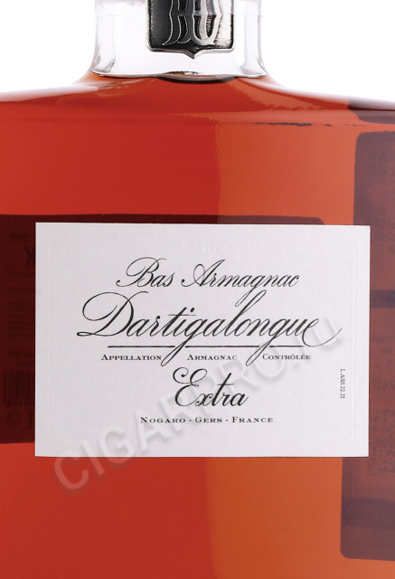 этикетка арманьяк extra bas armagnac dartigalongue 0.5л