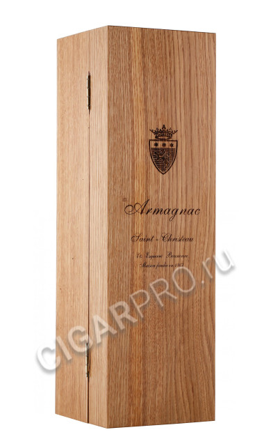 деревянный ящик арманьяк saint christeau 2001 0.7л