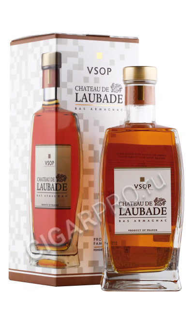 арманьяк chateau de laubade vsop carafe esprit 0.5л в подарочной упаковке