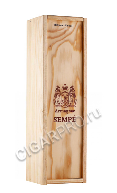 деревянная упаковка арманьяк sempe vieil armagnac 2007 years 0.7л