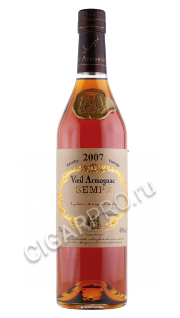 арманьяк sempe vieil armagnac 2007 years 0.7л