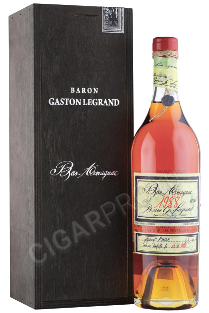 арманьяк baron g legrand 1988 years 0.7л в деревянной упаковке