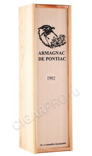 деревянная упаковка бренди bas armagnac de pontiac 1992 years 0.7л