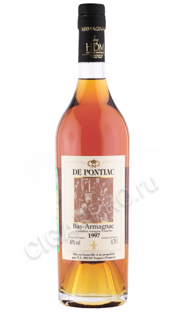 бренди bas armagnac de pontiac 1997 years 0.7л