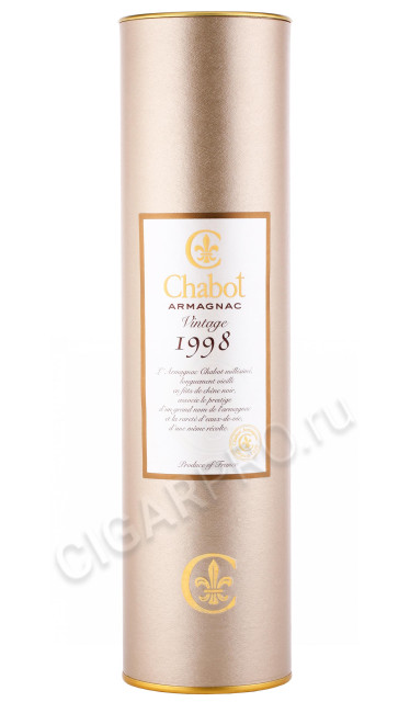 подарочная туба арманьяк chabot vintage 1998 years 0.7л
