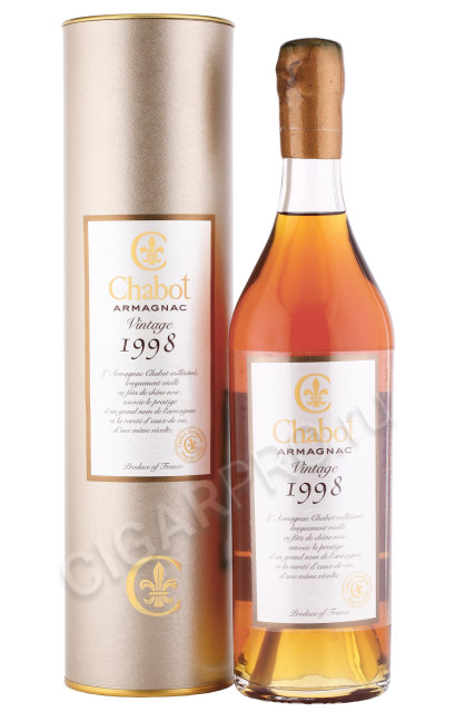 арманьяк chabot vintage 1998 years 0.7л в подарочной тубе