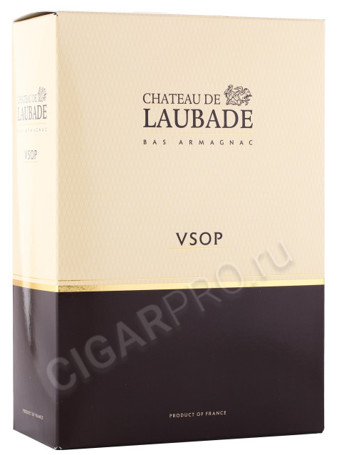 подарочная упаковка арманьяк chateau de laubade vsop 0.7л