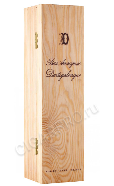 деревянная упаковка арманьяк vintage bas armagnac dartigalongue 1963 years 0.5л