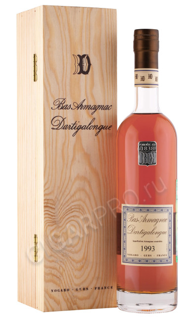 арманьяк vintage bas armagnac dartigalongue 1993 years 0.5л в деревянной упаковке
