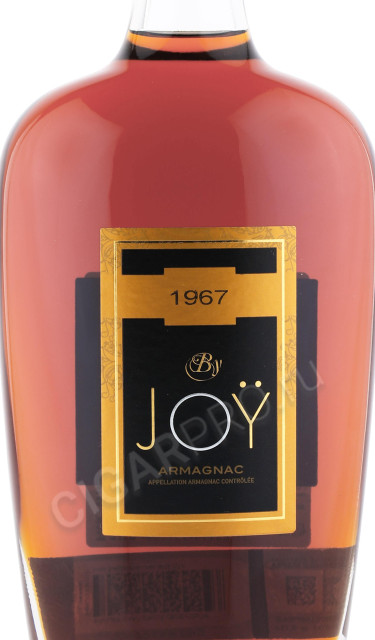 этикетка арманьяк domaine de joy by joy 1967 years 0.7л