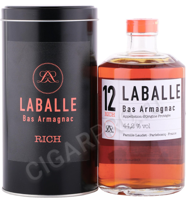 арманьяк laballe 12 years 0.5л в подарочной тубе