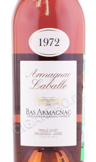 этикетка арманьяк laballe 1972 years 0.5л