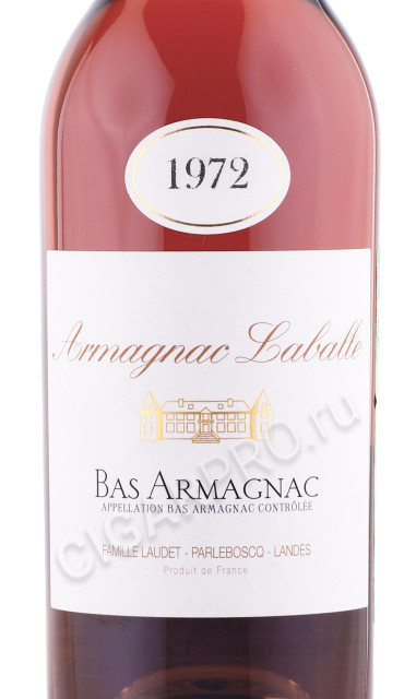 этикетка арманьяк laballe 1972 years 0.7л