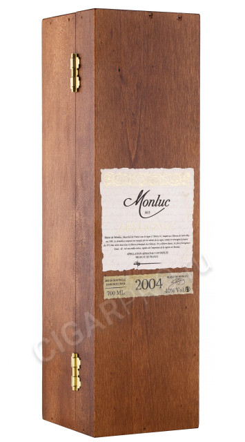 деревянная упаковка арманьяк monluc 2004 years 0.7л