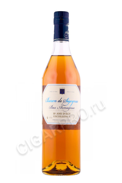 арманьяк armagnac baron de sigognac 10 years 0.7л