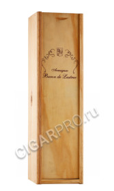 деревянная упаковка арманьяк baron de lustrac 1990 years 0.7л