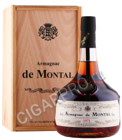 арманьяк bas armagnac de montal 1971 years 0.7л в деревянной упаковке