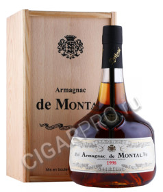 арманьяк bas armagnac de montal 1998 years 0.7л в деревянной упаковке