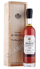 арманьяк bas armagnac de montal 1968 years 0.2л в деревянной упаковке