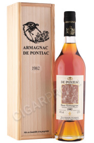 бренди bas armagnac de pontiac 1982 years 0.7л в деревянной упаковке