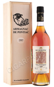 бренди bas armagnac de pontiac 1997 years 0.7л в деревянной упаковке