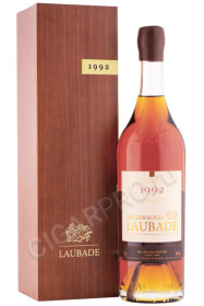 арманьяк chateau de laubade 1992г 0.7л в деревянной упаковке