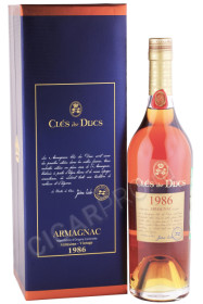 арманьяк cles des ducs millesime 1986 years 0.7л в подарочной упаковке