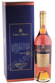 арманьяк cles des ducs millesime 1987 years 0.7л в подарочной упаковке