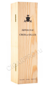 деревянная упаковка арманьяк croix de salles vintage 1986 years 0.5л