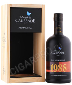 арманьяк marquis de caussade 1988г 0.7л в деревянной упаковке