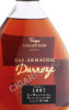 этикетка арманьяк darroze bas armagnac unique collection 1997 years 0.7л